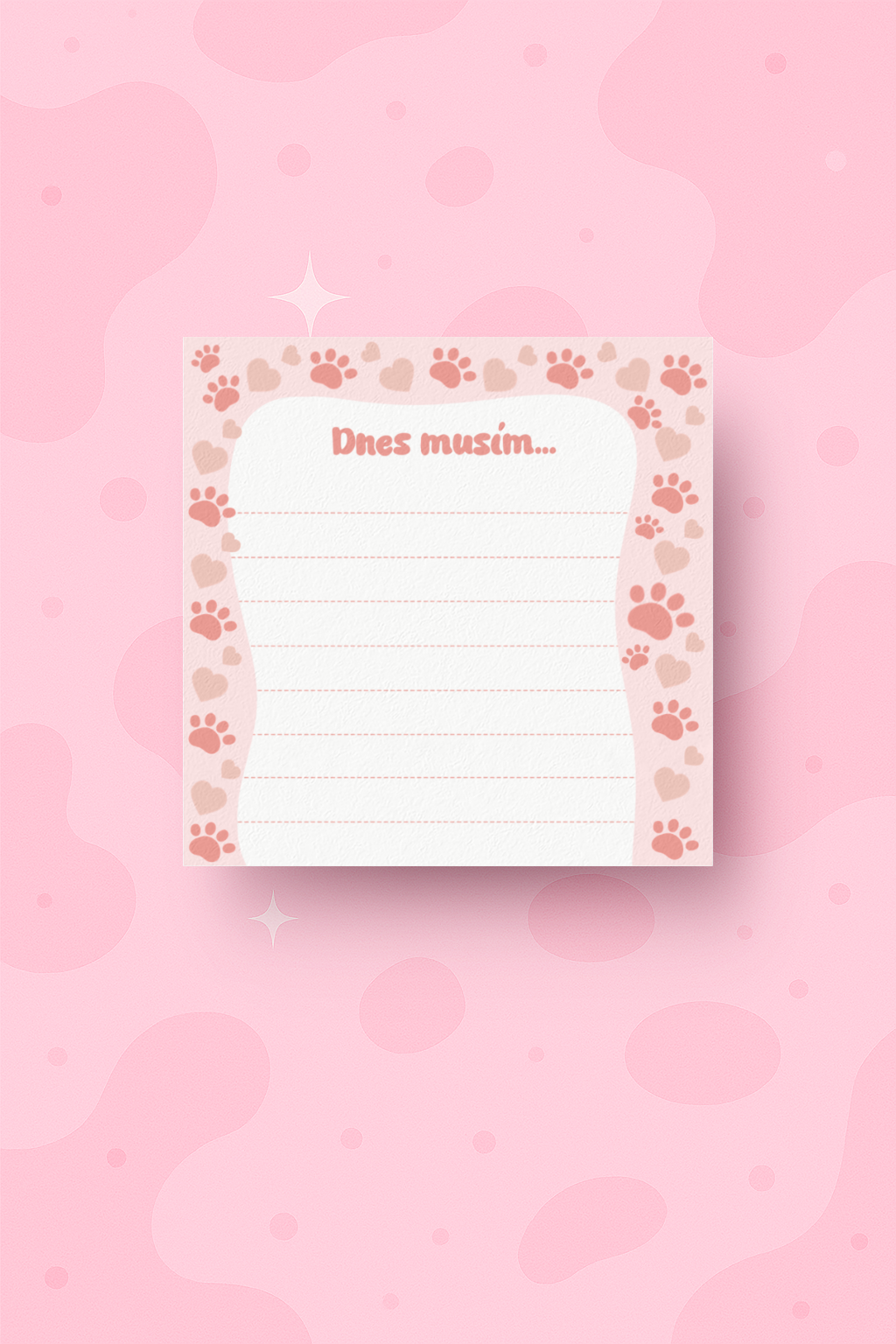 🐾 Mini bloček s tlapkami