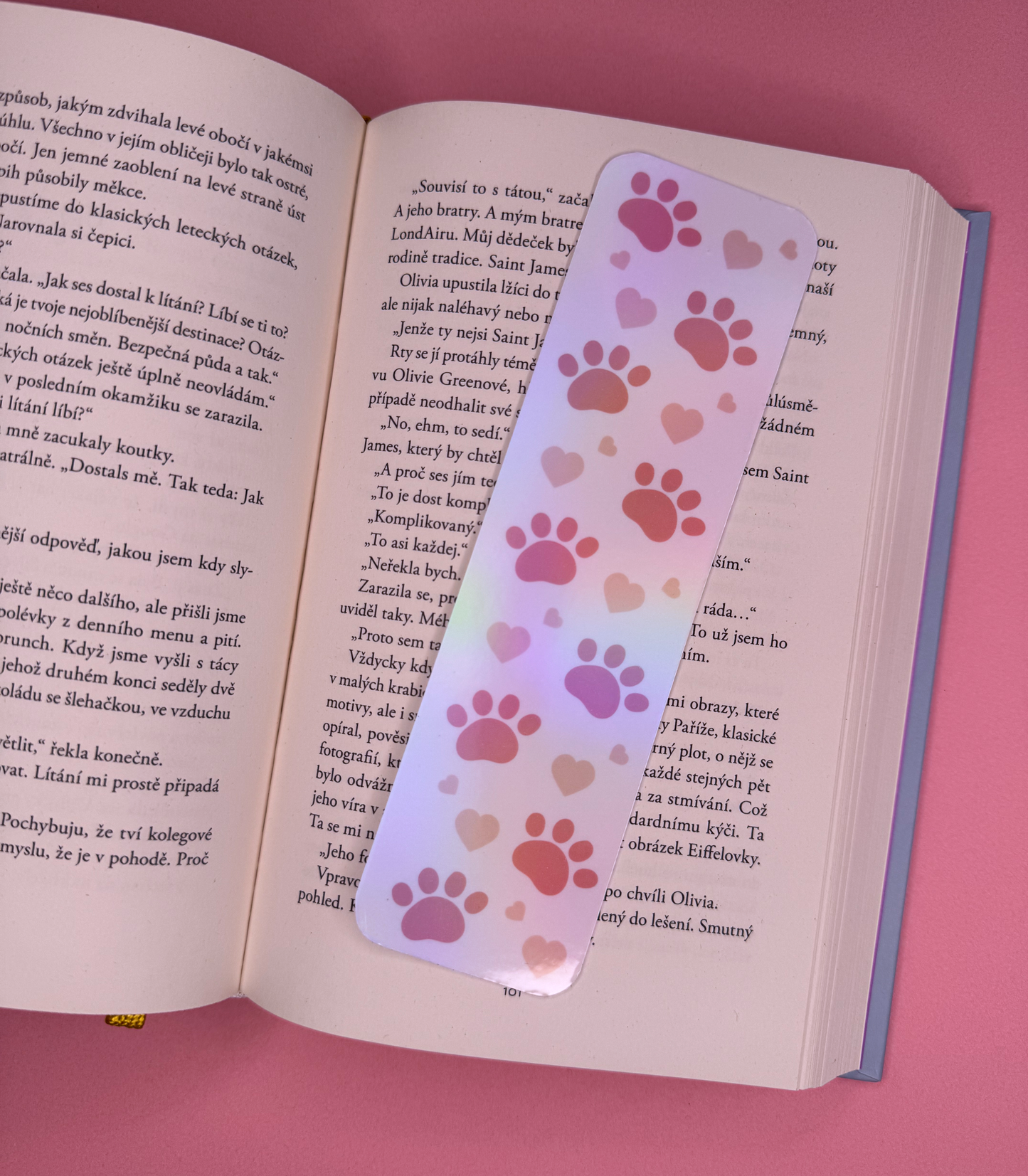 🐾 Papírová záložka s tlapkami