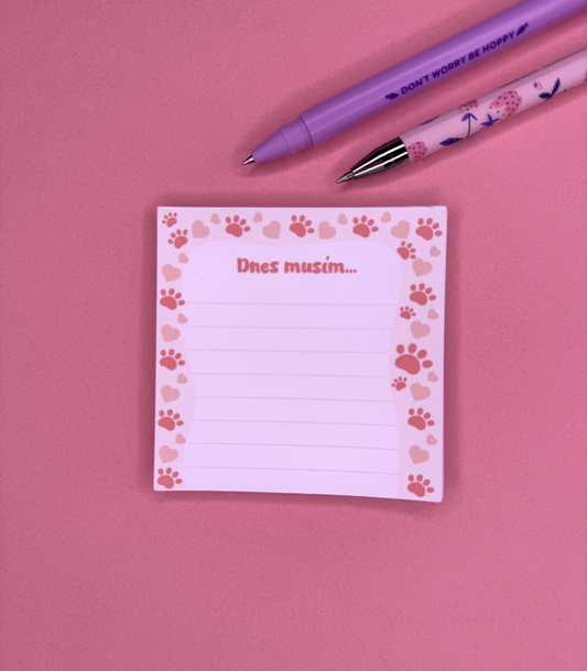 🐾 Mini bloček s tlapkami