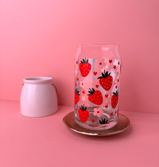 🍓 Sklenička s jahodami