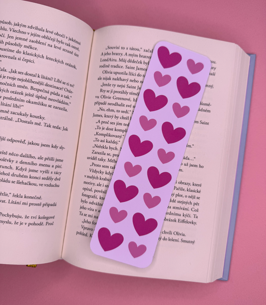 💖 Papírová záložka se srdíčky