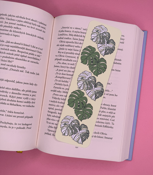 🌱 Papírová záložka s monsterami
